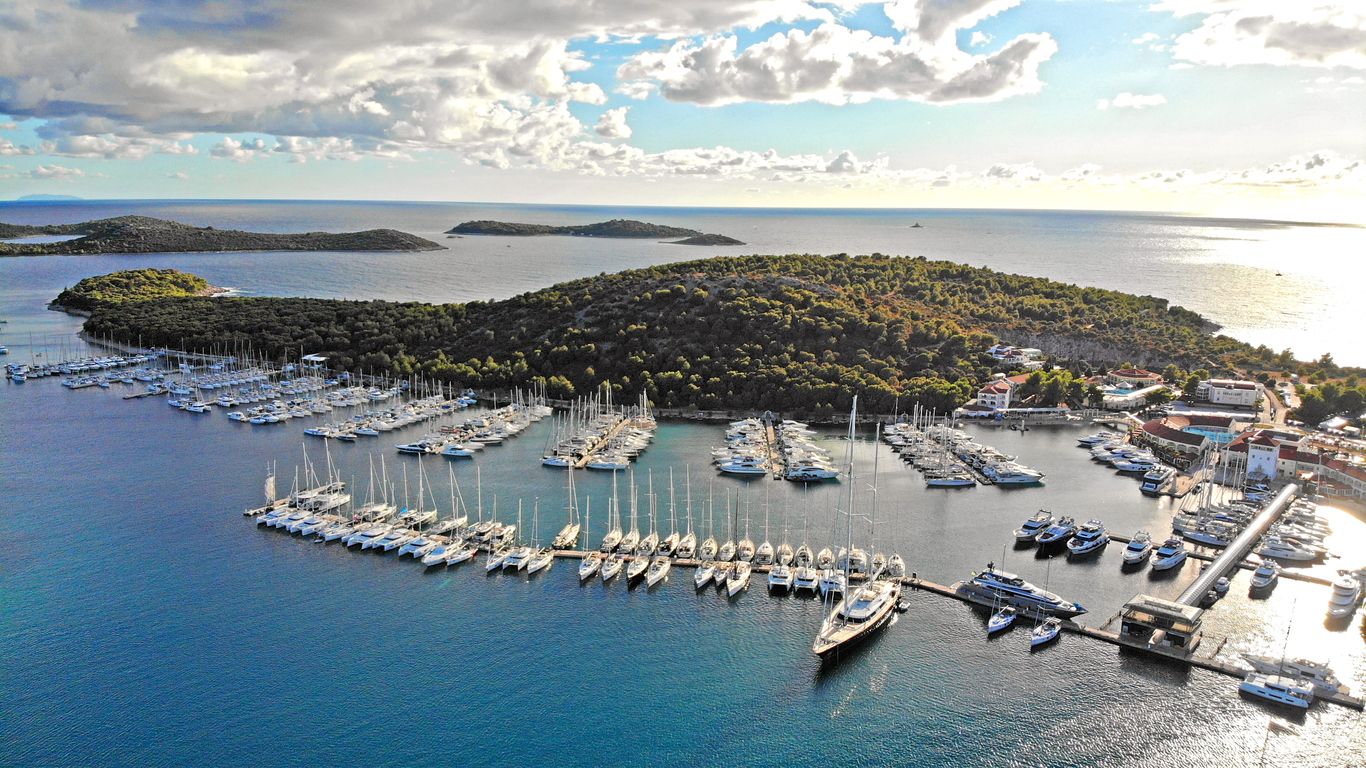 Aerial View of Marina Frapa,Rogoznica, Croatia