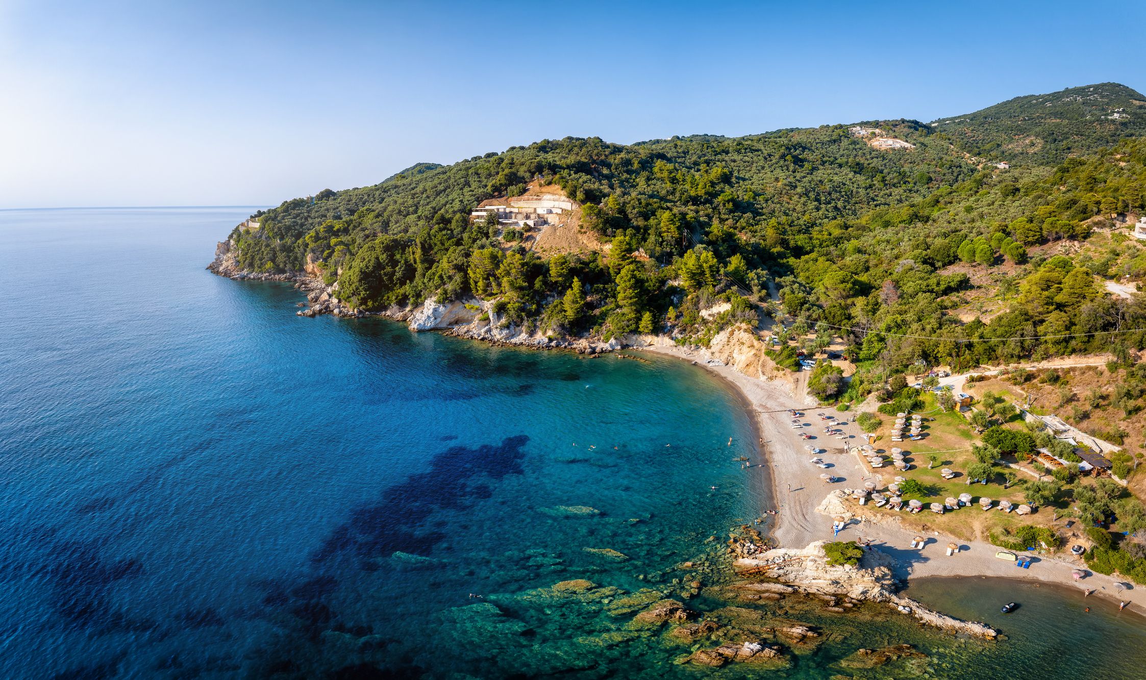 Aerial view of the beautiful Kechria beach