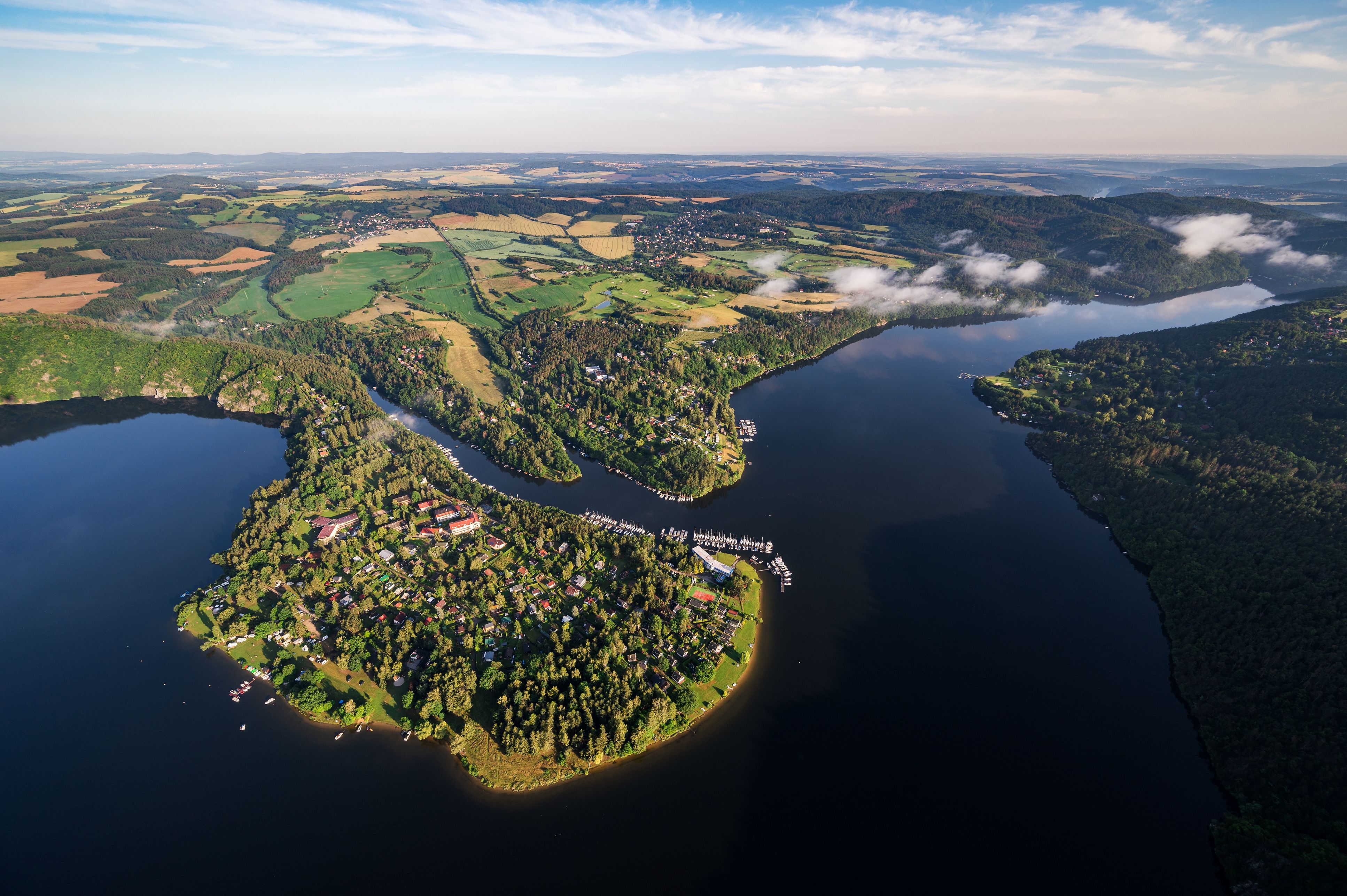 Slapy Dam on the Vltava River near Prague
