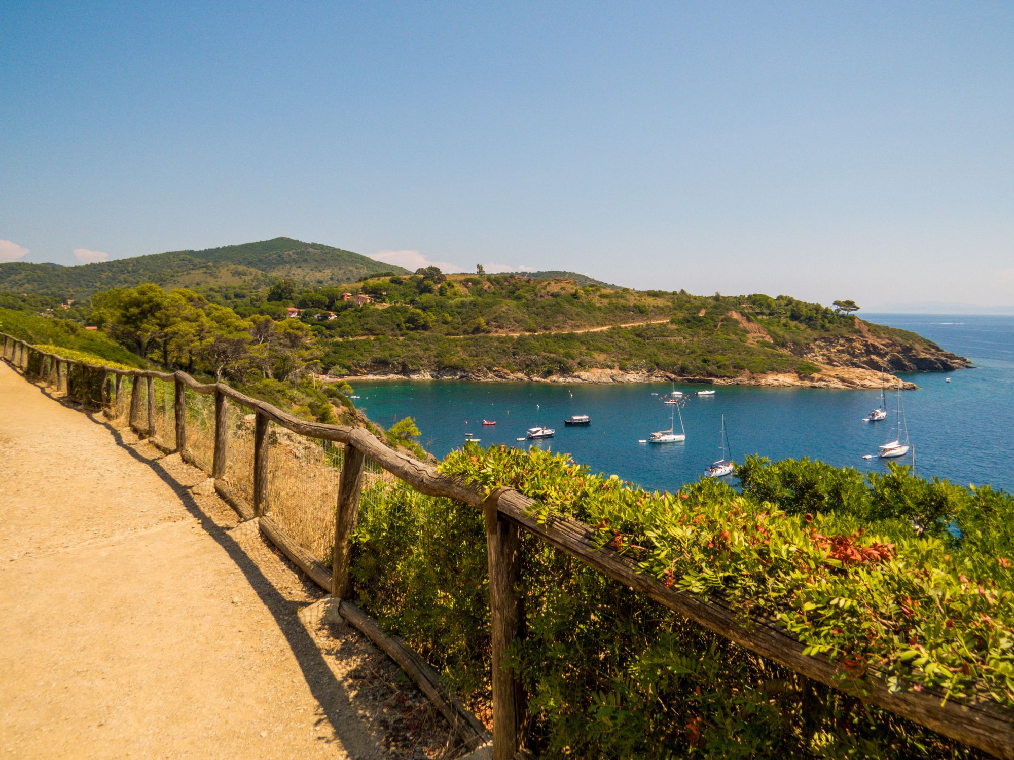 View of the Barbarossa Beach on the Elba Island in Tuscany, Italy
