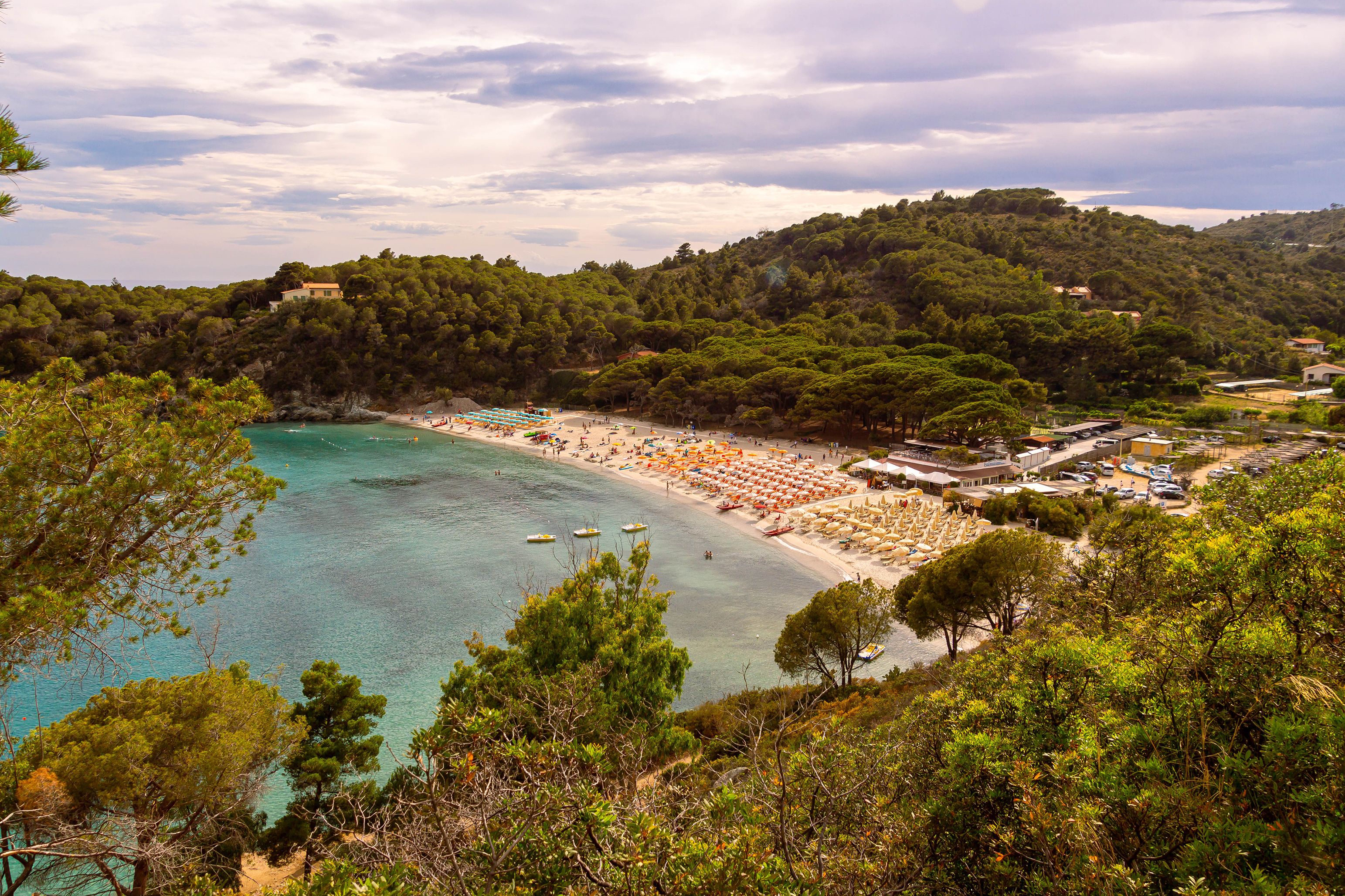 Panoramic view on iconic beach of Fetovaia