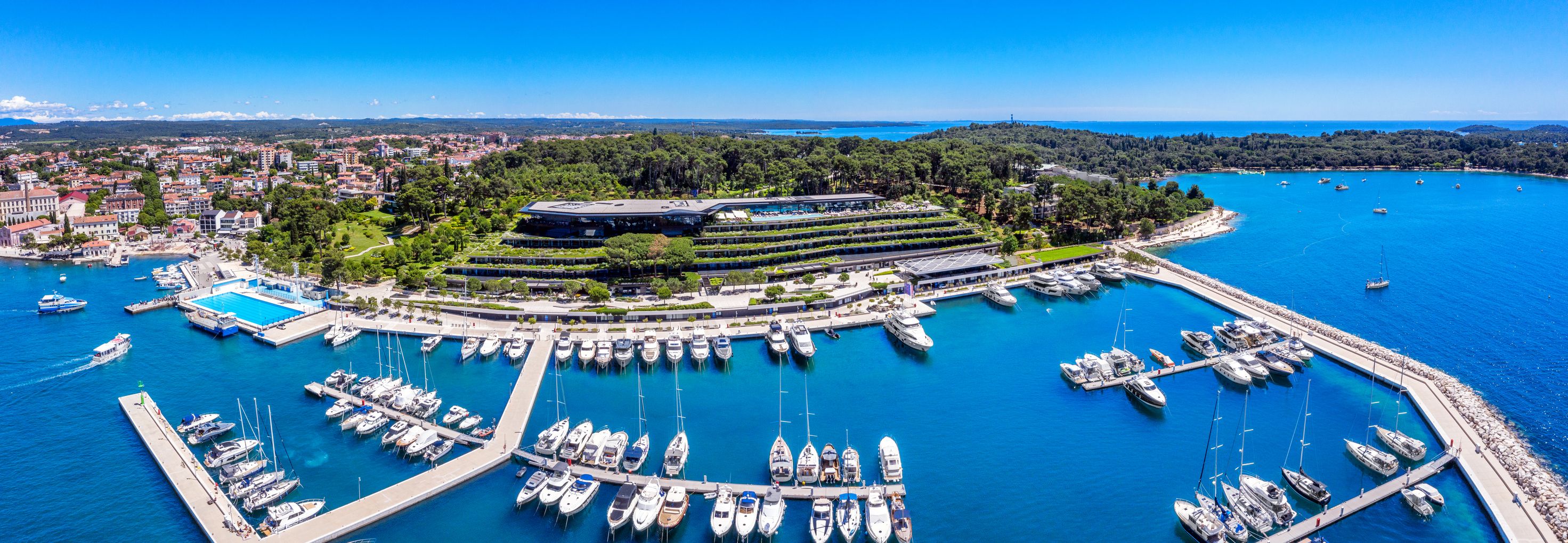 Aerial Panoramic View Of Rovinj, Croatia