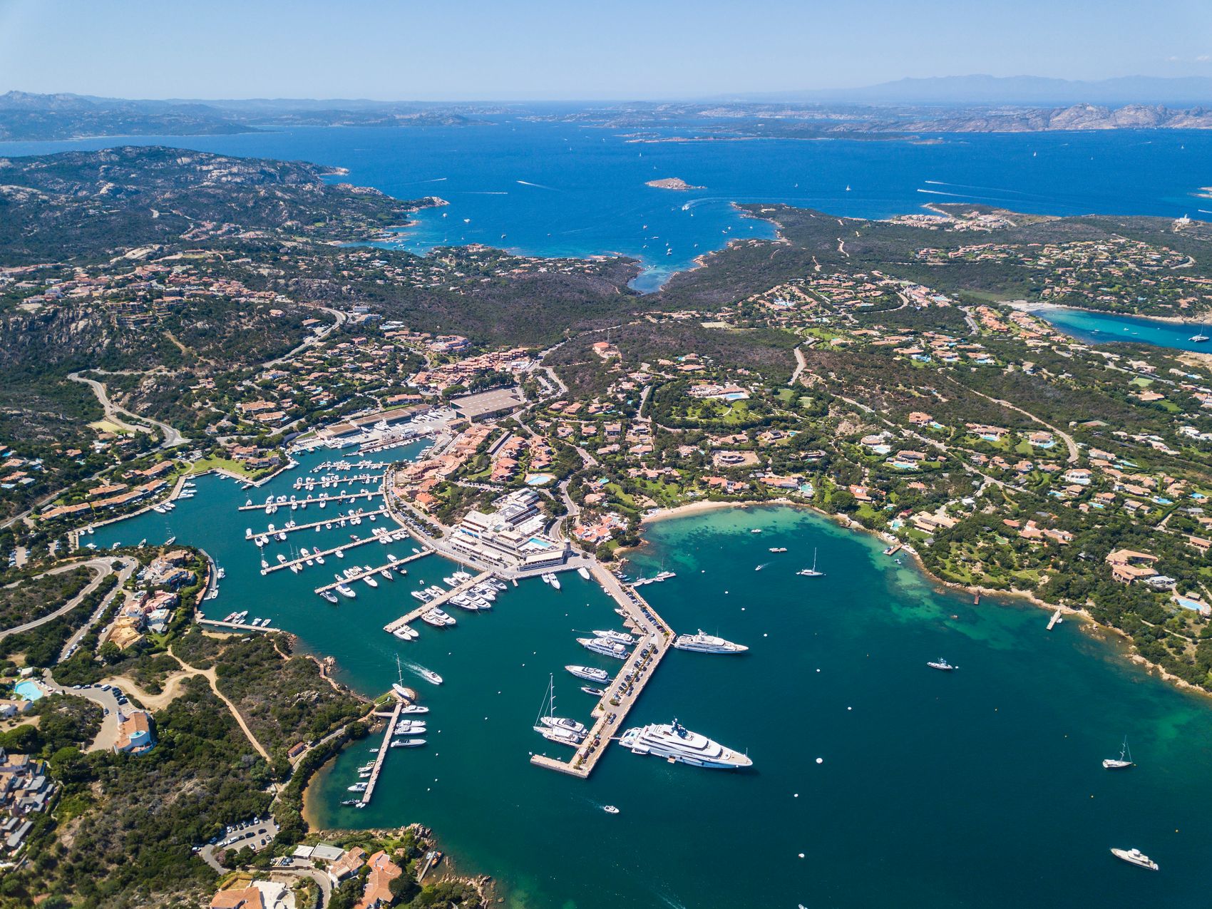 faimosul port de agrement din Porto Cervo, Sardinia, Italia