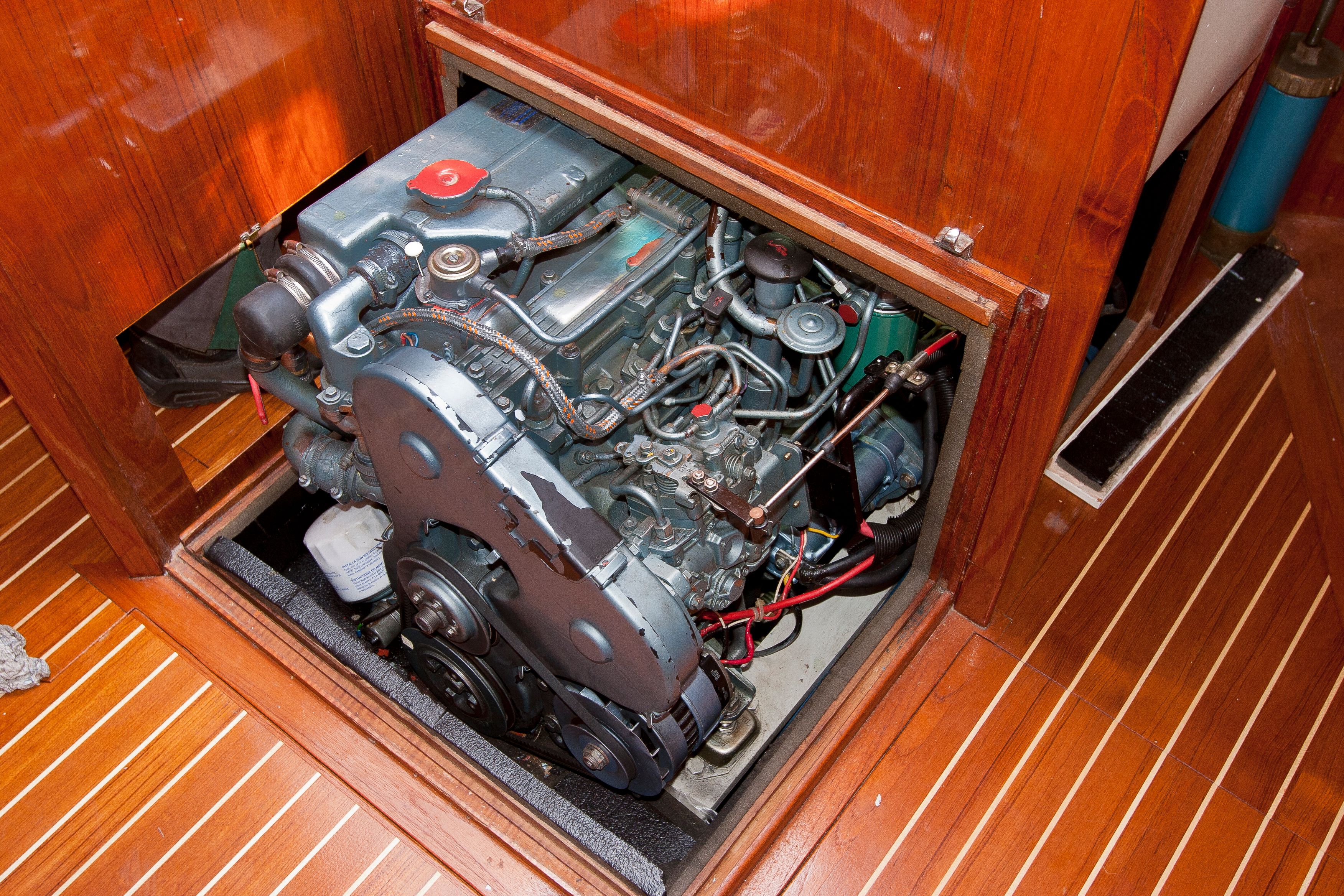 Engine on a sailing yacht