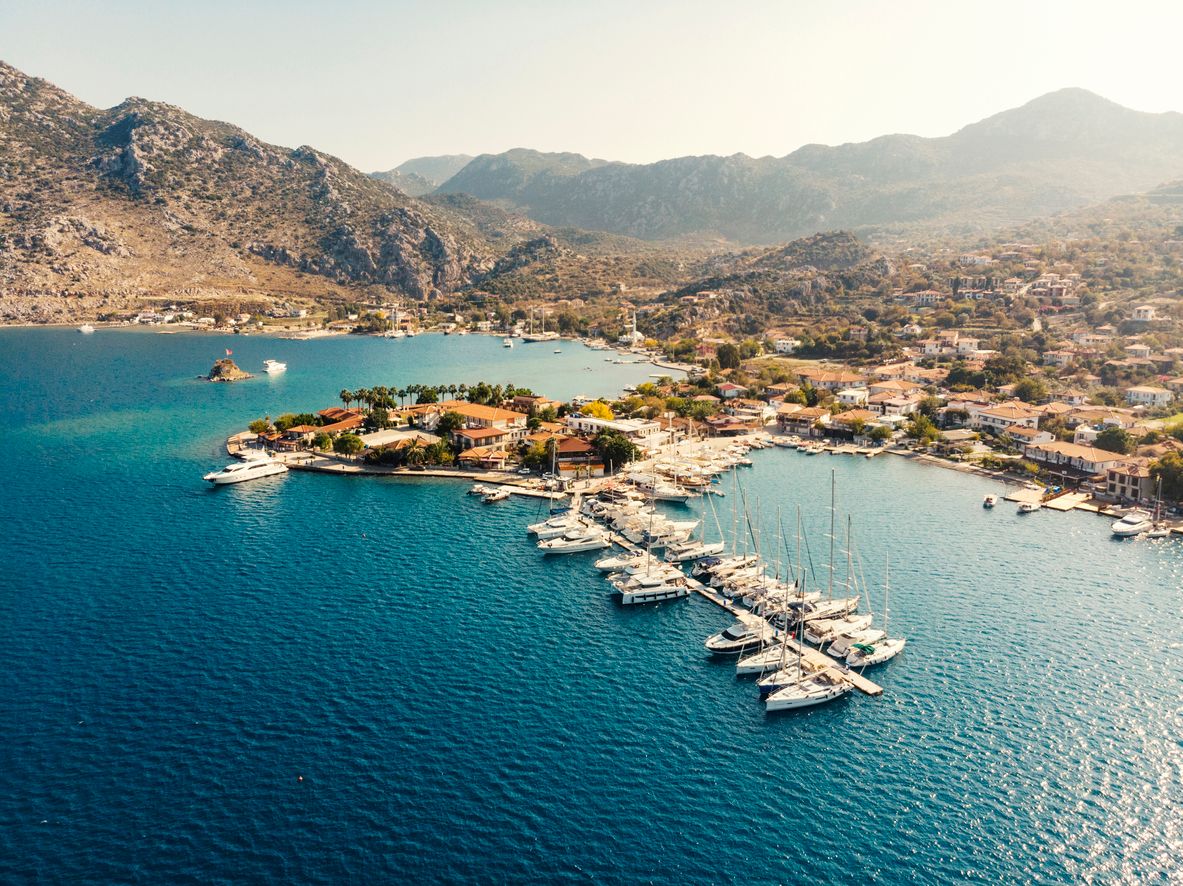 Vista geral de Selimiye em Marmaris, Turquia