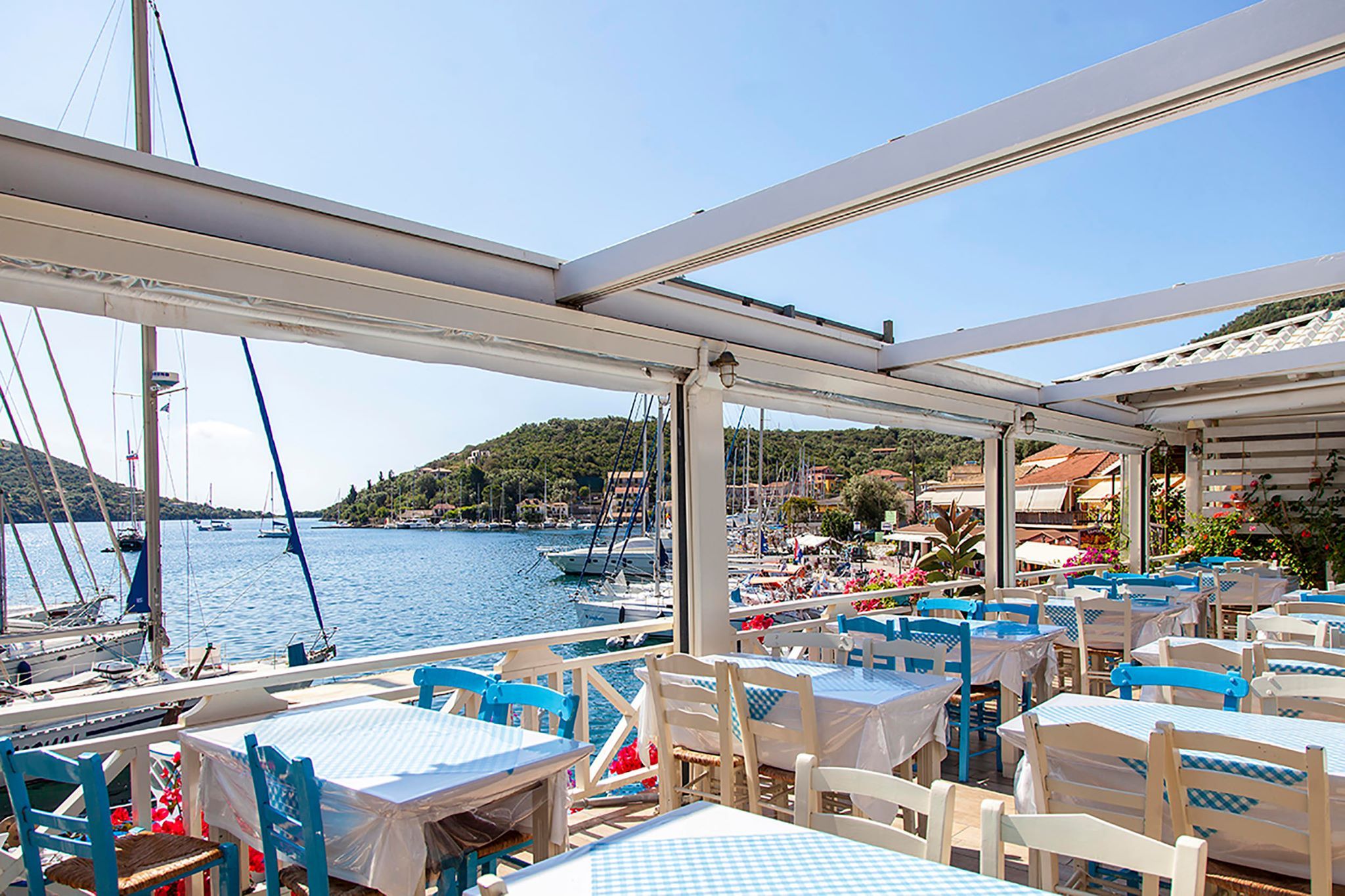 restaurant exterior in greece