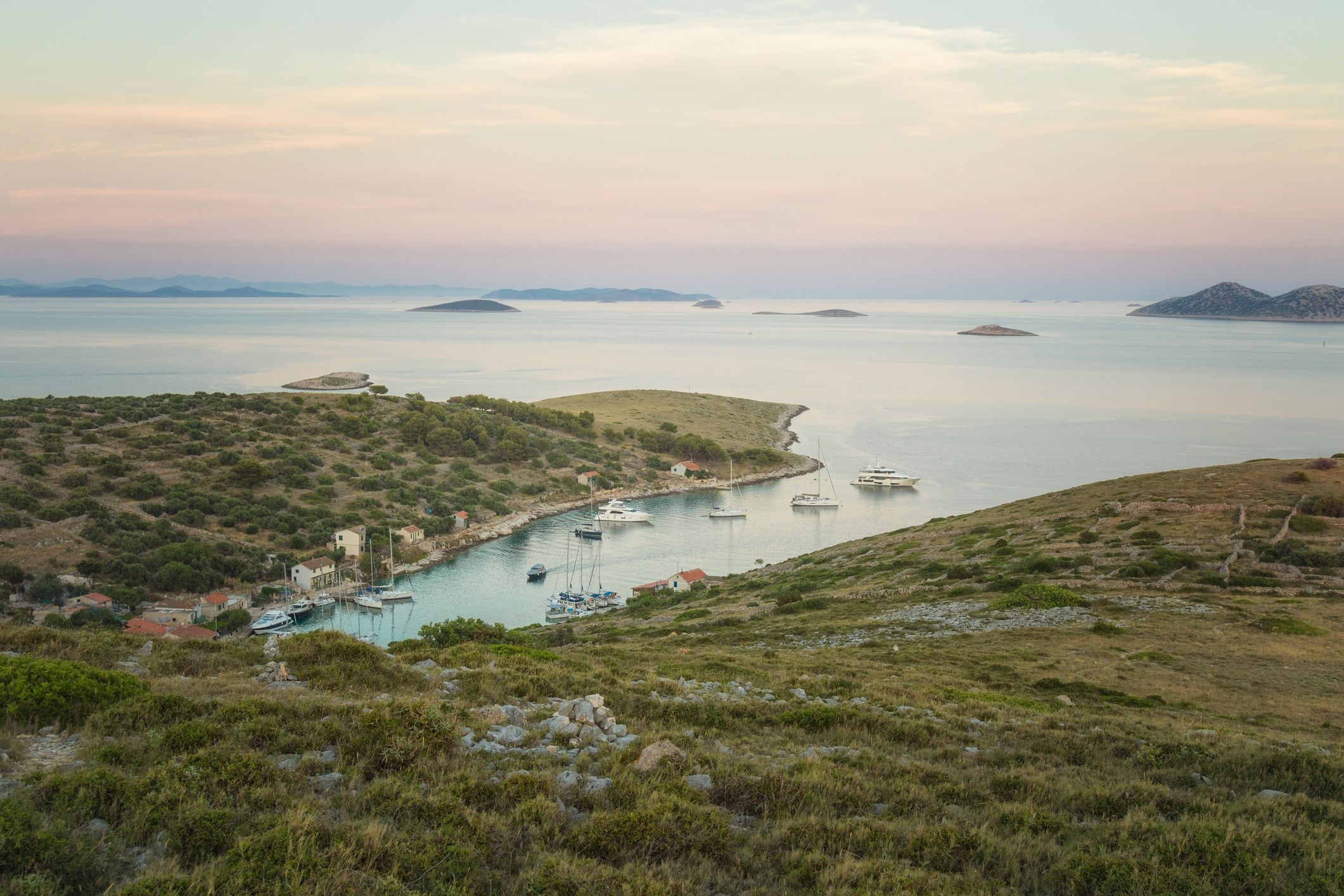 View from the Highest Point of Island Vela Smokvica, Kornati Islands National Park, Croatia