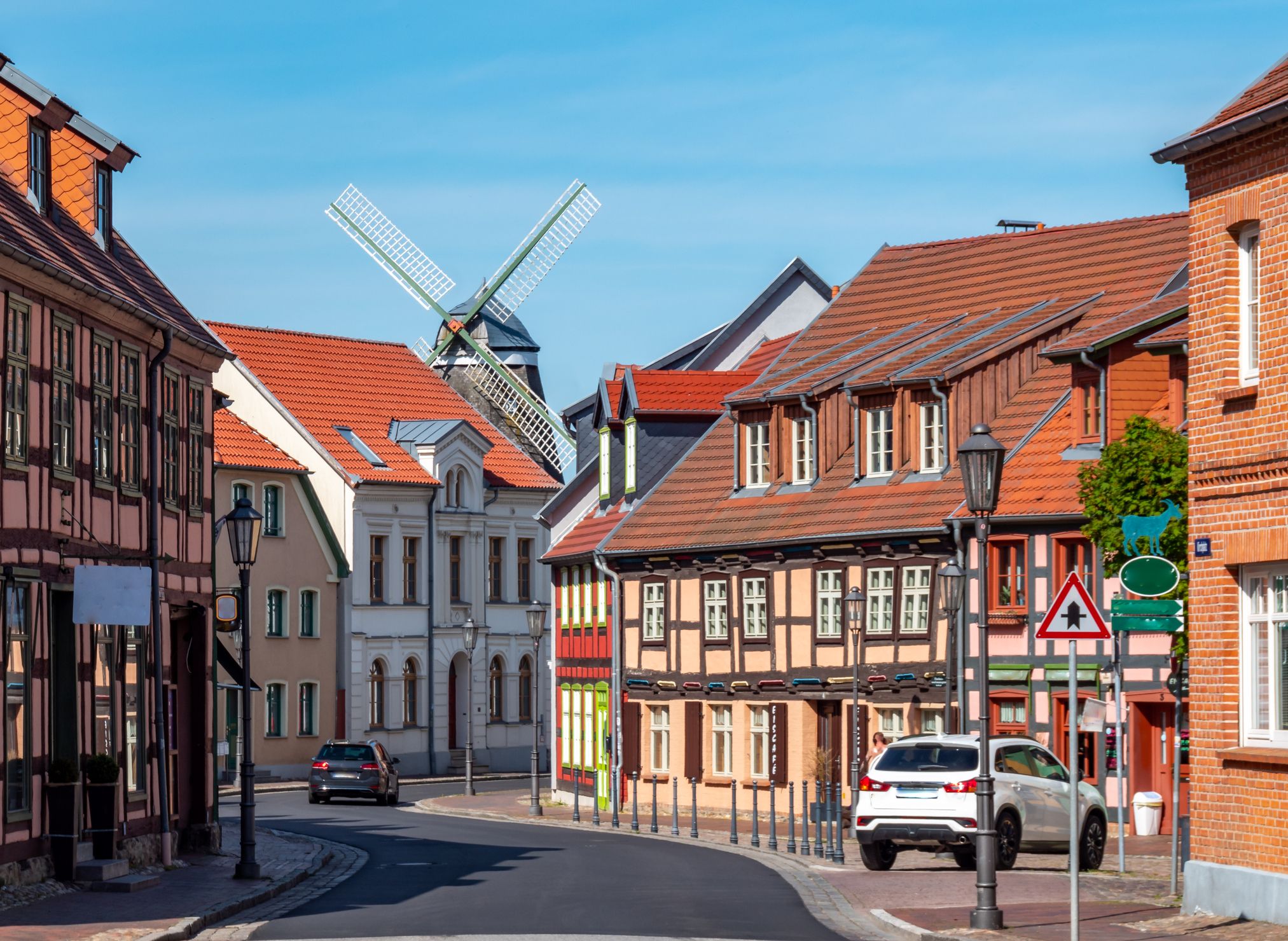 Old town of Roebel in the Mecklenburg Lake District