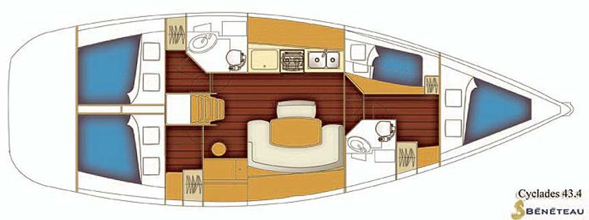 Beneteau Cyclades 43.4 | Aloe Uno
