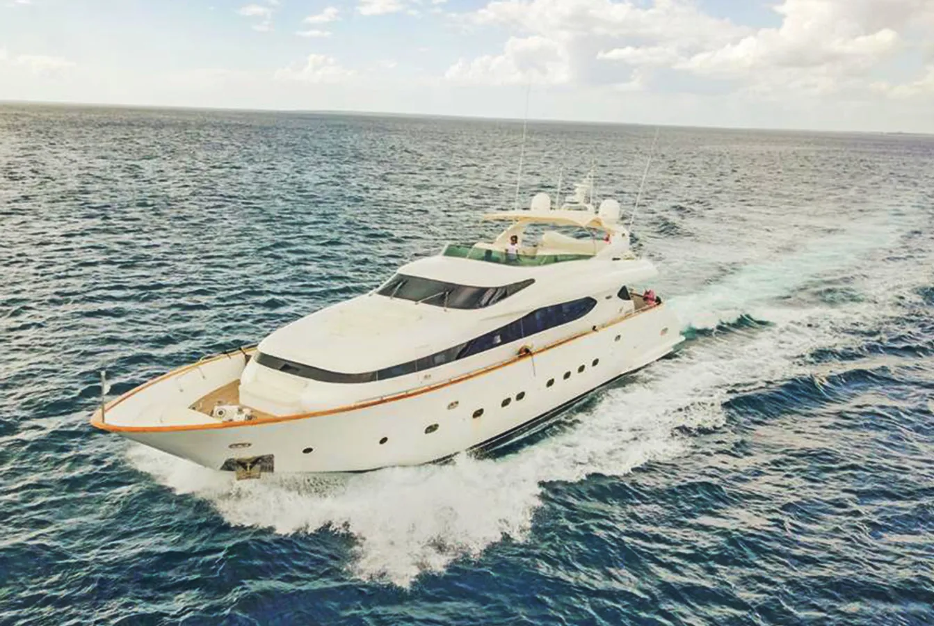 Maiora 103, 103ft boat for private charter, up to 32 guests