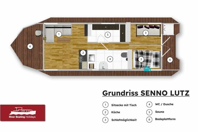 Houseboat Saunalounge 12.2 | Senno Lutz