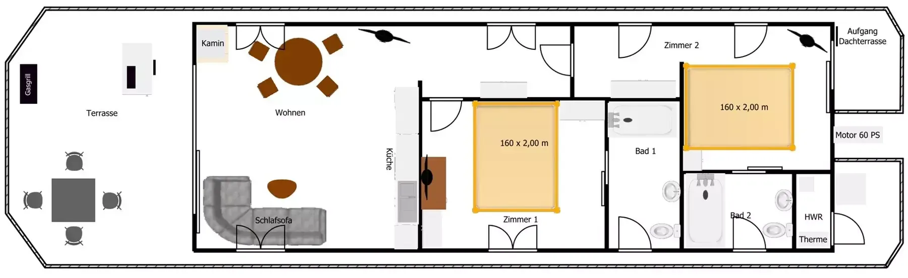 Houseboat Luxboot | Inessa