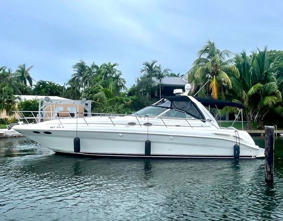 Sea Ray 410 Sundancer | Cleaning up