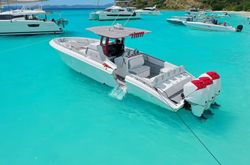 Midnight Express-motorbåt som charterexempel i USVI